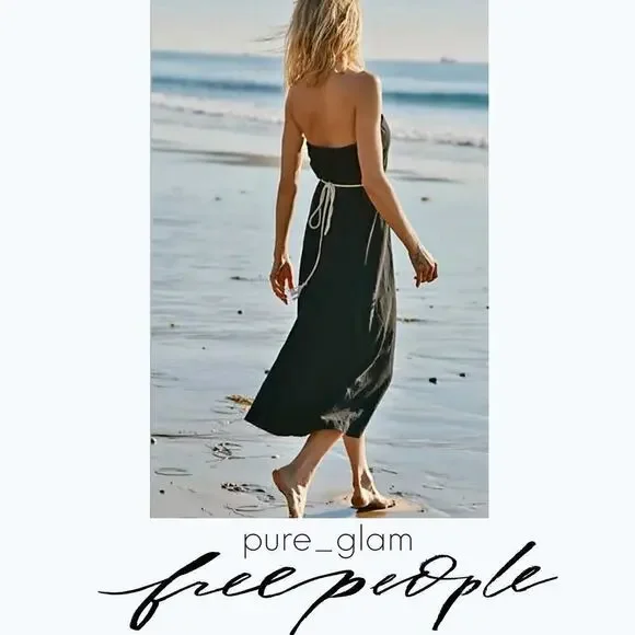 Free People strapless maxi dress in cotton beaded - rajagirimanappuram.com